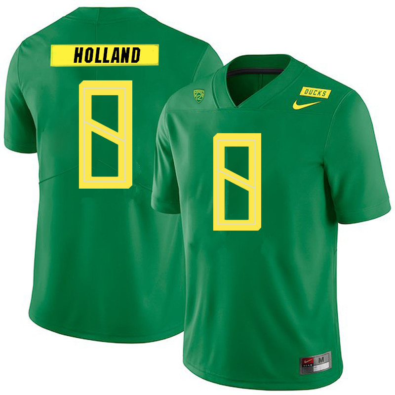 2019 Men #8 Jevon Holland Oregon Ducks College Football Jerseys Sale-Green - Click Image to Close
